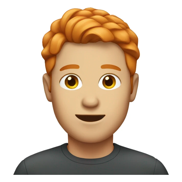 male with ginger hair sticker