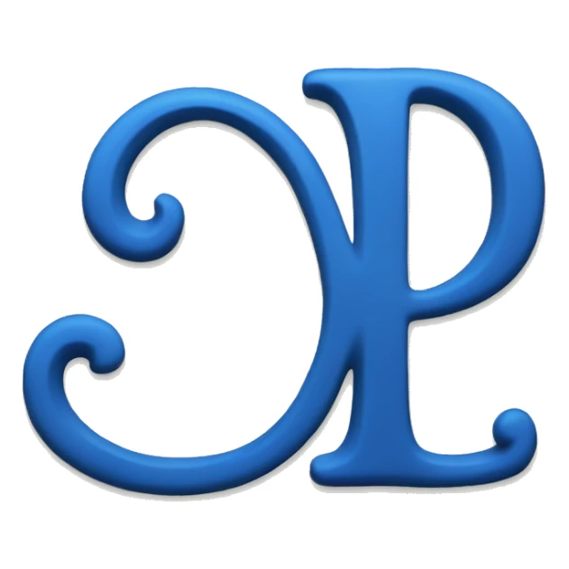 Color blue old English letter D sticker