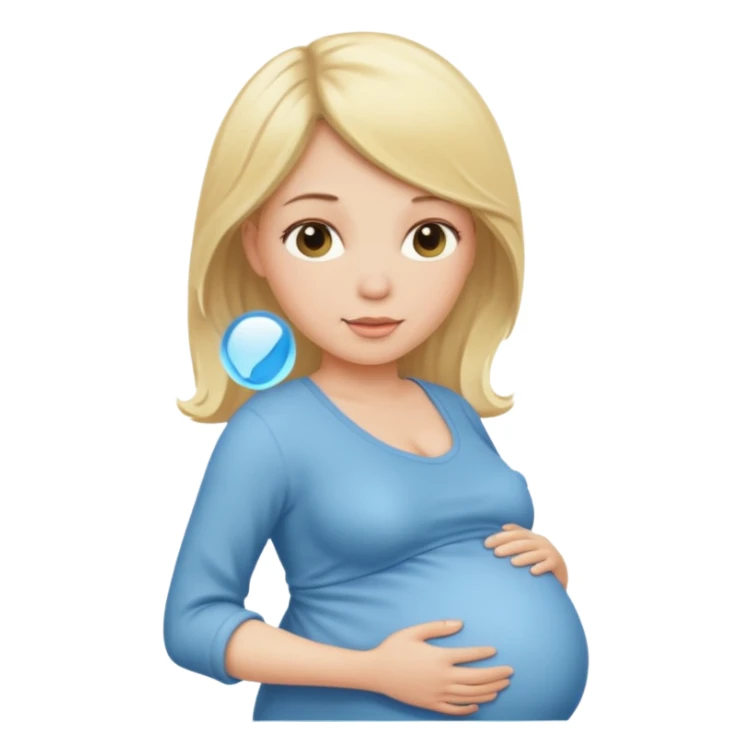 thicc and pregnant woman blond white sticker