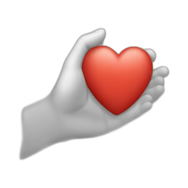 mano con el meñique indice y corazon levantados sticker