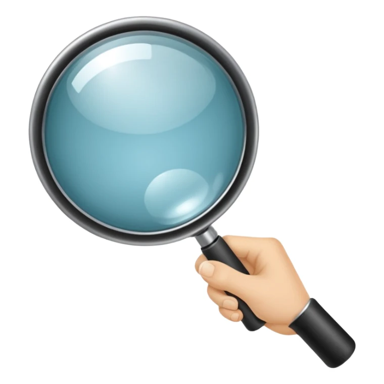 hand holding a Magnifier sticker