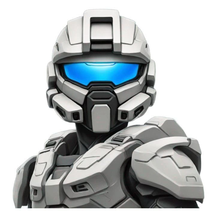 Halo Spartan anime blue sticker