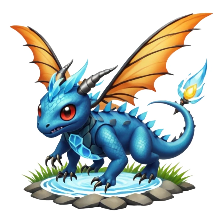 Elemental Bug-Fairy-Water-Electric-Fire-Ground-Rock-Steel-Grass-Flying-Dragon-Fighting-type natural realistic elegant cool handsome beautiful pretty badass Pokémon-Fakémon-creature sticker
