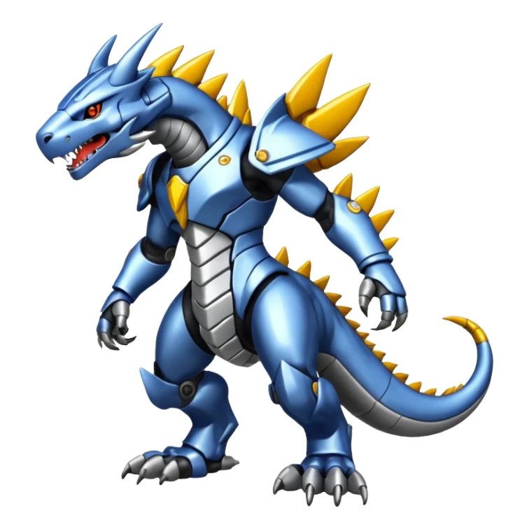  Cool Edgy Shiny Greymon-Vernid-Weregarurumon full body sticker