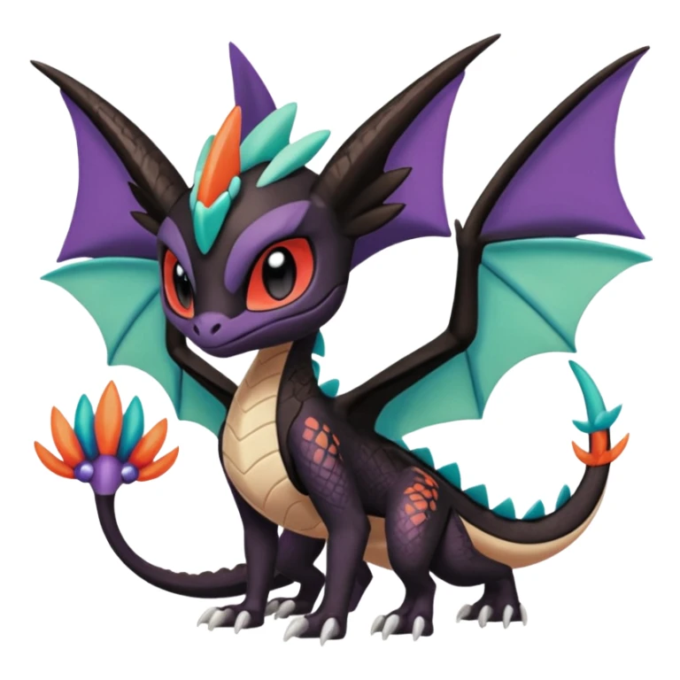 Meloetta-Noivern-Spyro-Toothless-Stitch-Pokémon-Fakémon-creature-hybrid sticker