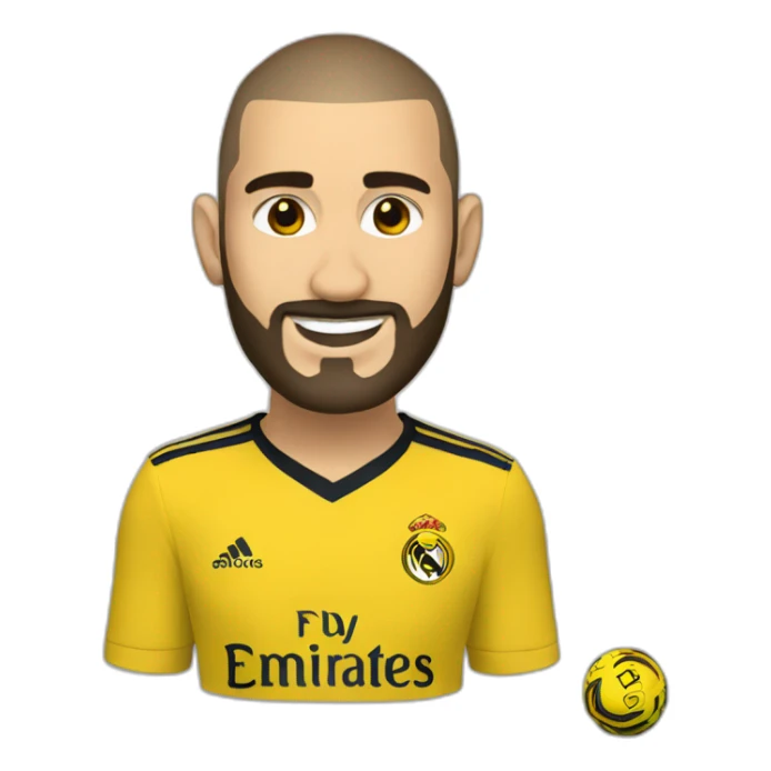 Benzema ittihad fc yellow sticker
