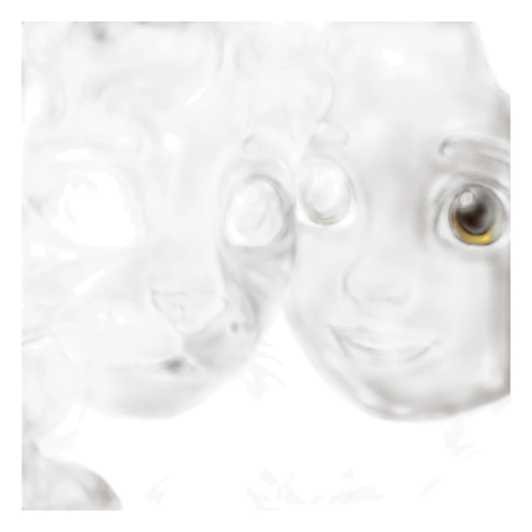 Girl (blue eyes and brown wavy hair) cuddling with cat sticker