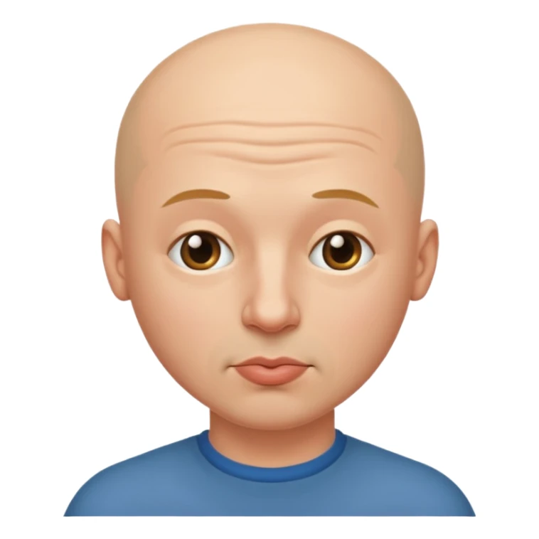 Bald man kissing his head  sticker