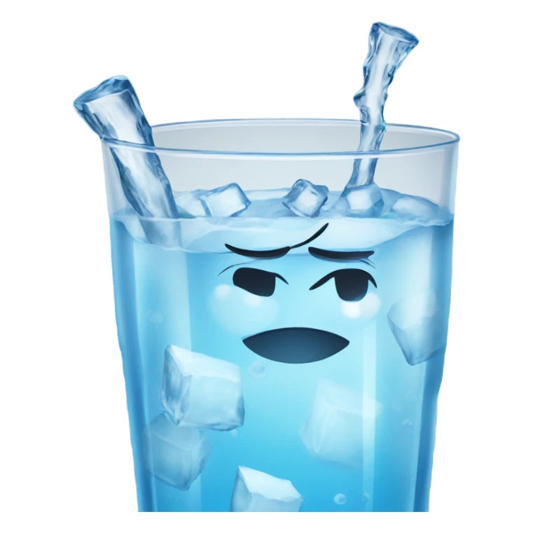 Glass of ice cold water  sticker