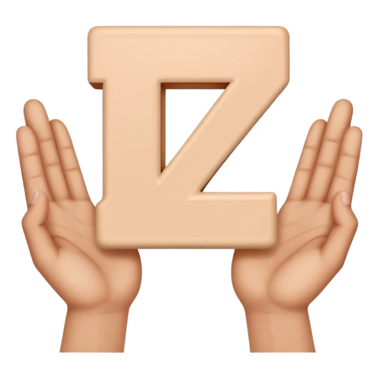 hands in the shape of the letter Z sticker