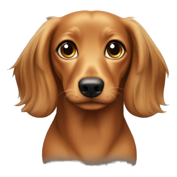a tan female dachsaund with long hair sticker