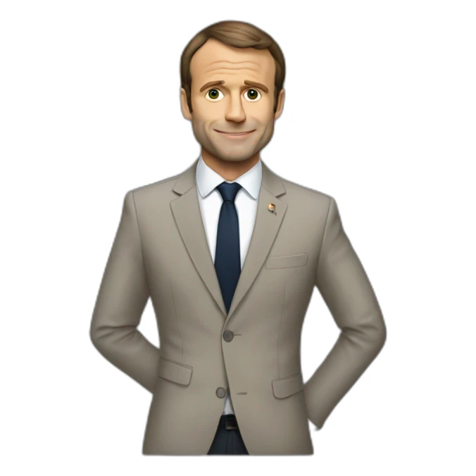 Macron avec la chemise déboutonné en fin de soirée sticker