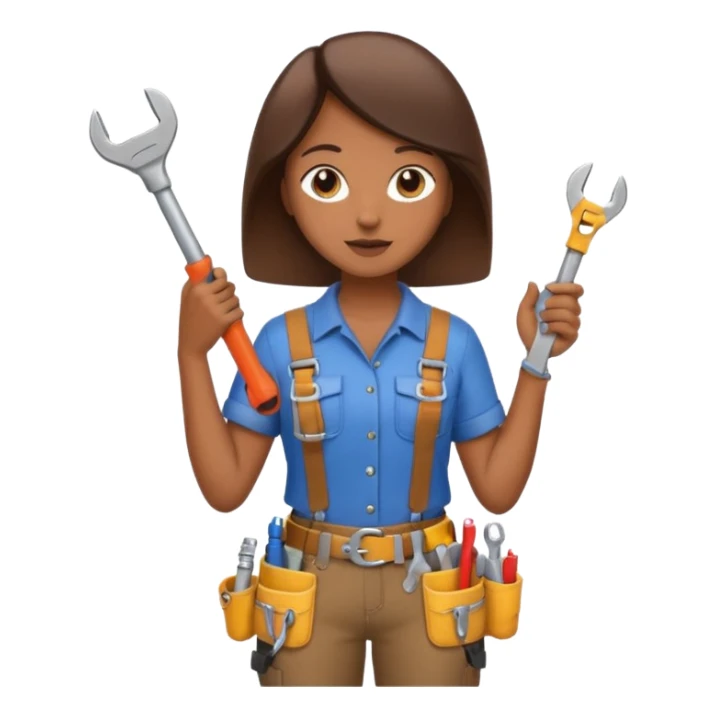 Émoji femme bricoleuse de salle de bain sticker