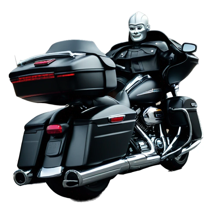Tin Man on black Harley road glide sticker