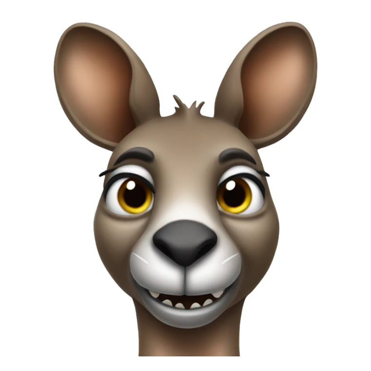 mean Kangaroo with springs on feet sticker