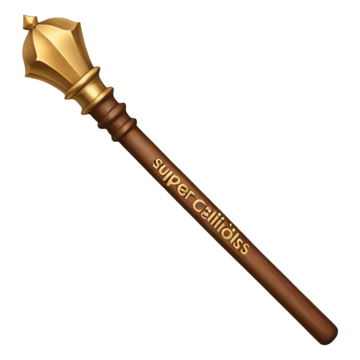 A wand that says supercalifragilisticexpialidocious sticker