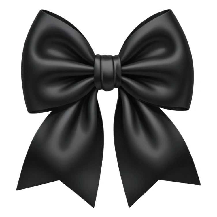 Black bow emoji sticker