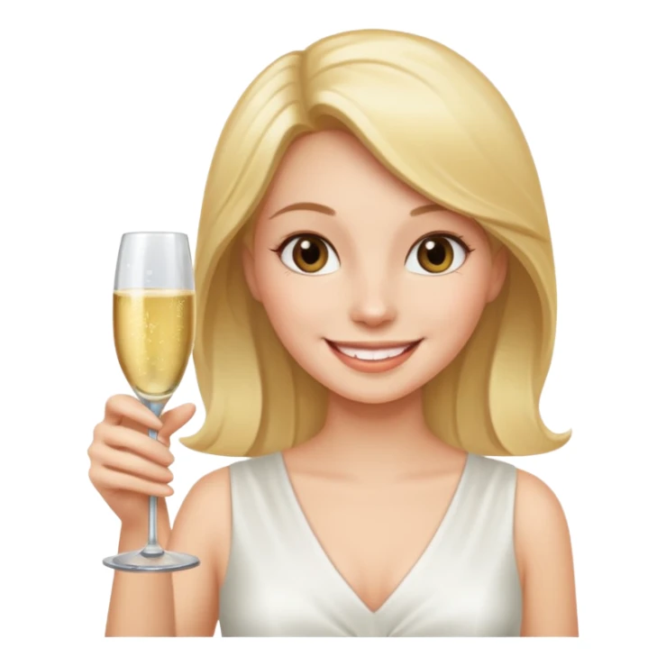girl with Champagne glass sticker