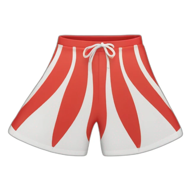 red swimming short fins sticker