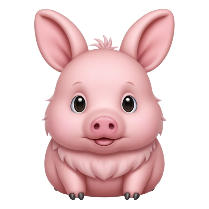 a mix of a pig and a rabbit. sticker
