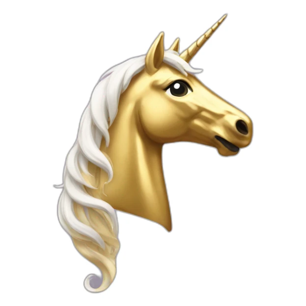Gold unicorn sticker