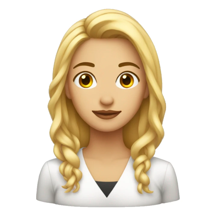 Mujer pelo rubio oscuro, corto sin lentes sticker