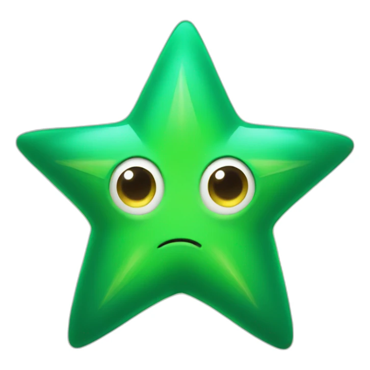 green flashy star sticker
