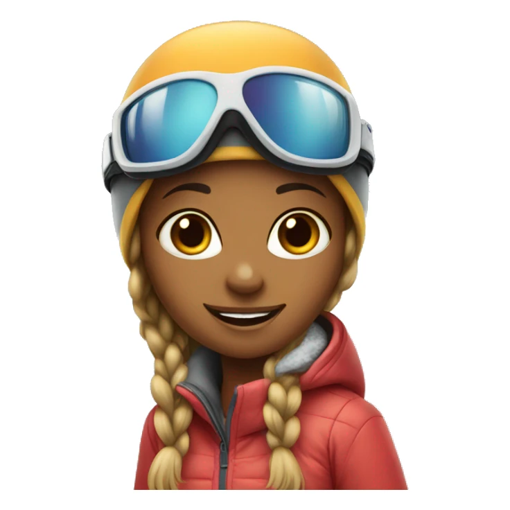 snowboarding young girl sticker