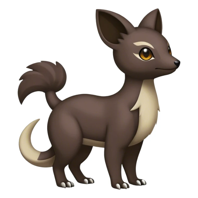 Cute cool dark animal hybrid Fakemon full body sticker