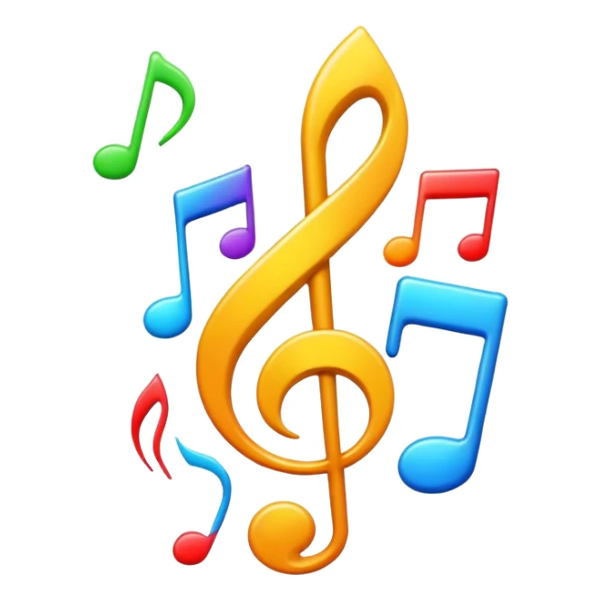 signos de musica de colores sticker