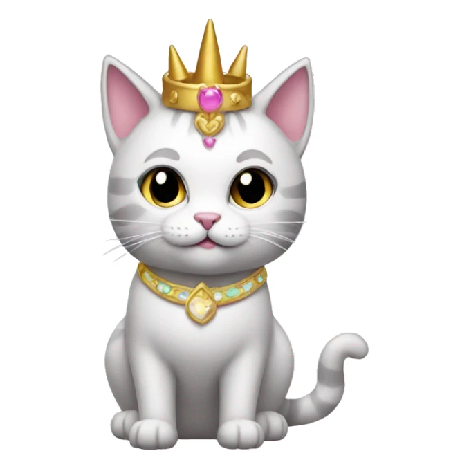 princess-cat with unicorn horn full body sticker
