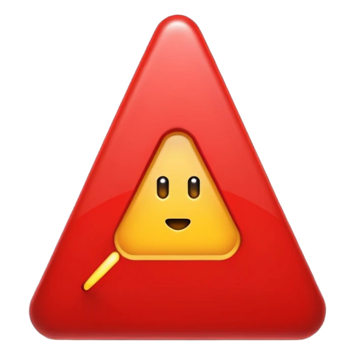 point d'exclamation dans un traingle rouge pour signaler un danger sticker