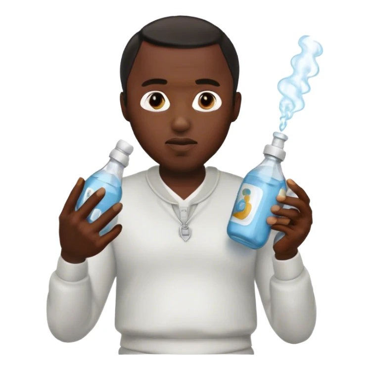 P diddy holding baby oil  sticker