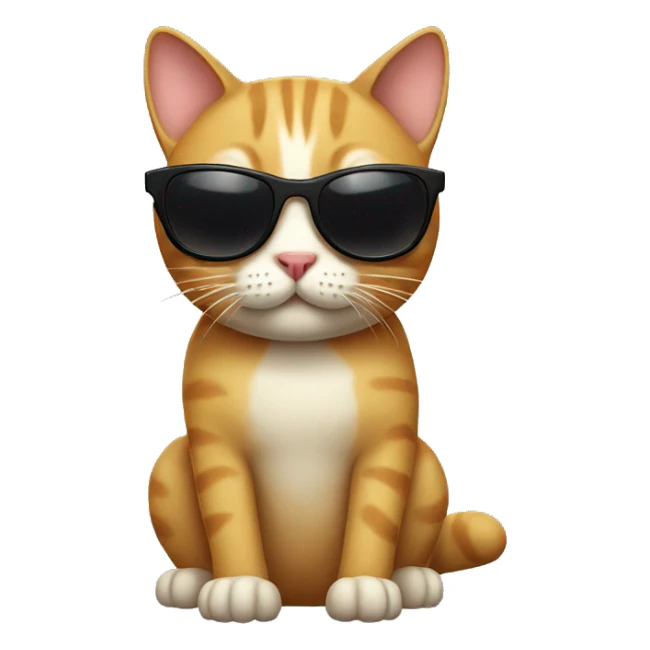 Cat with sunglasses sticker