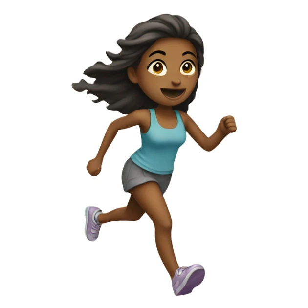 girl running to shop sticker