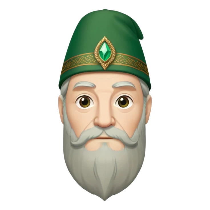 albus dumbledore from harry potter with green turkish fez hat and decorative motifs sticker