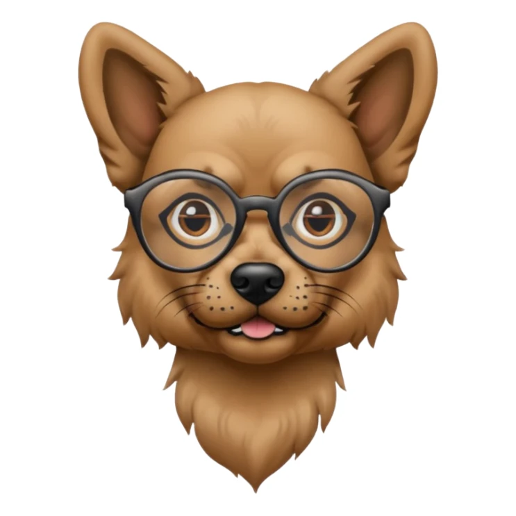 tattooed dog with heavy face tattooes and glassess sticker