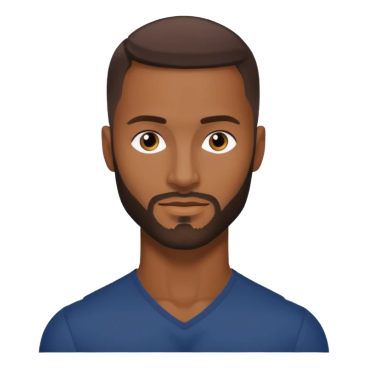 Ricky Whittle with dark brown hair sticker