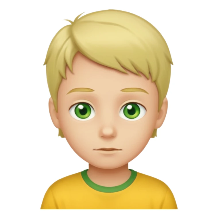 green eyed, yellow shirt kid sticker