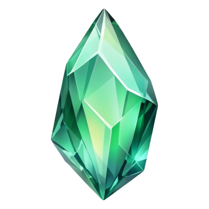 Green iridescent nebula crystal shard sticker