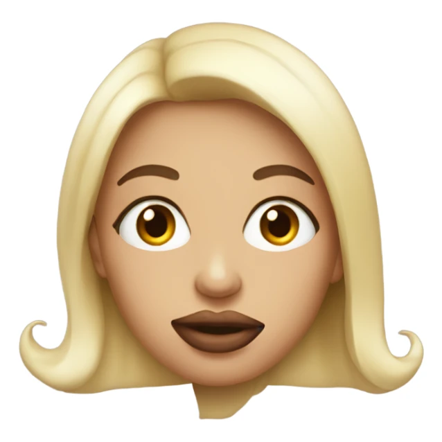 A woman with very big lips sticker