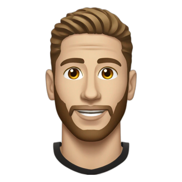 Sergio ramos portrait realistic football player sticker