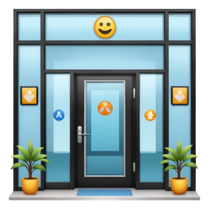 rehabilitation clinic entrance sticker