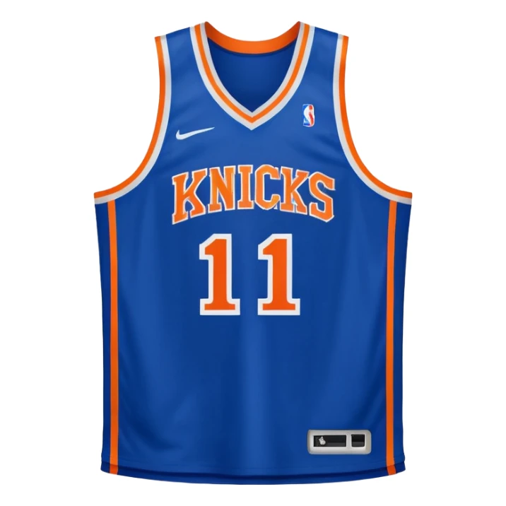 new york knicks basketball jersey featuring the number 11 sticker