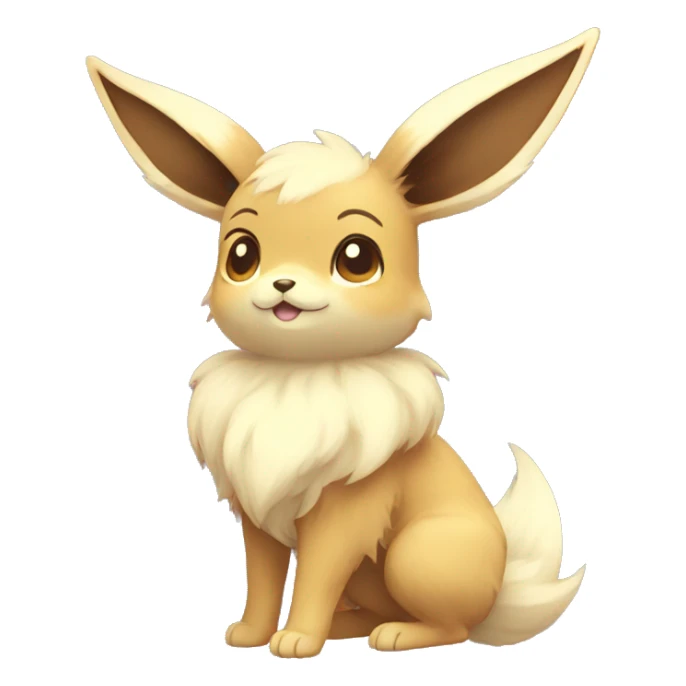 Kawaii Shiny Pastel Eevee Full Body sticker