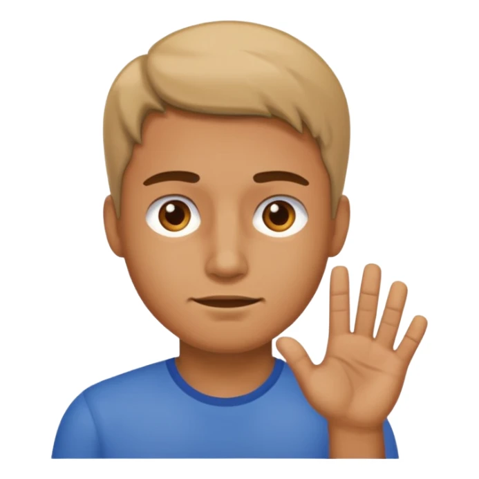 A man saying no with a nonchalant look sticker