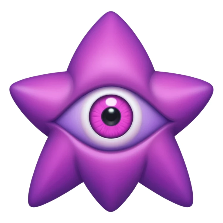 starro pink and purple with one eye sticker