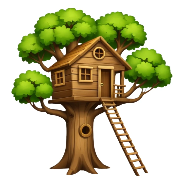 put a big letter W on a treehouse in a tree sticker