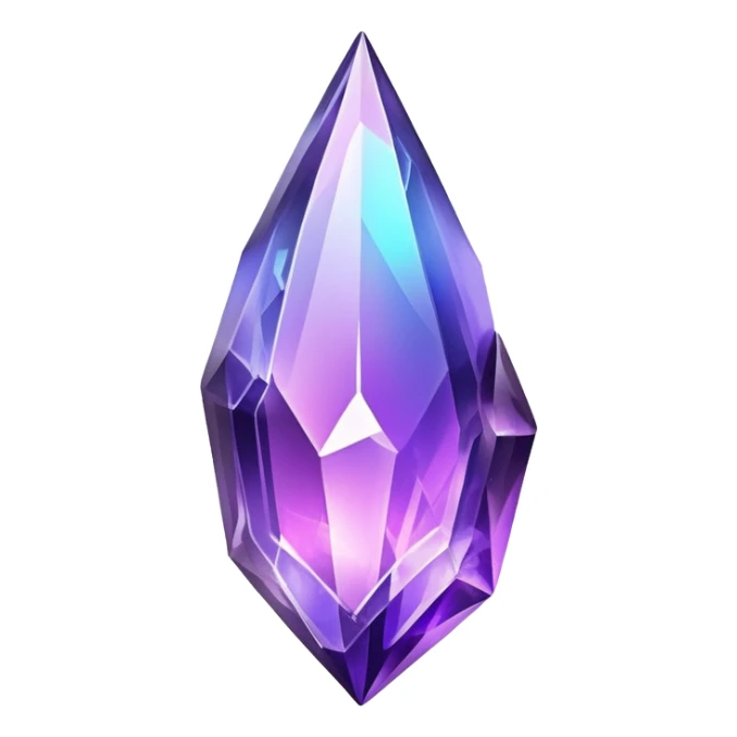 Purple iridescent nebula crystal shard sticker