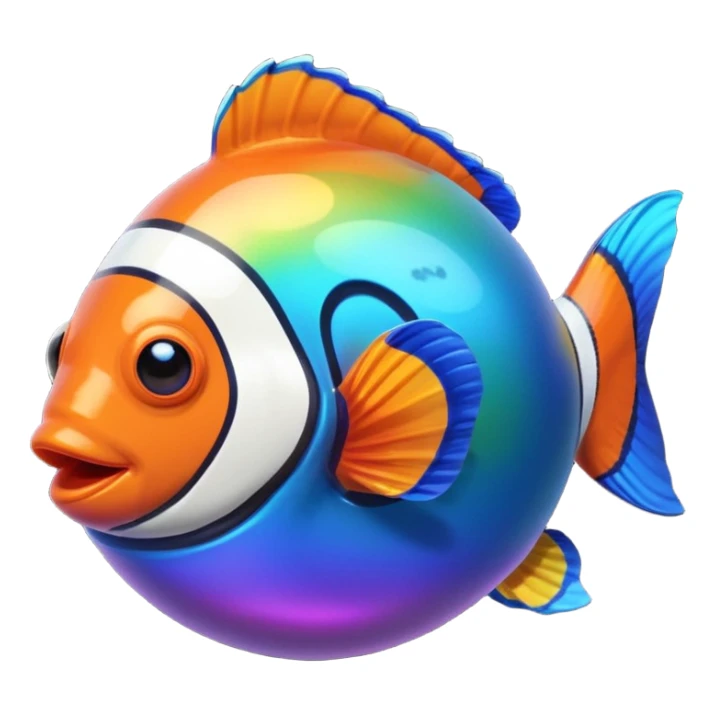 Ball of Goos with Rainbow Clownfish sticker